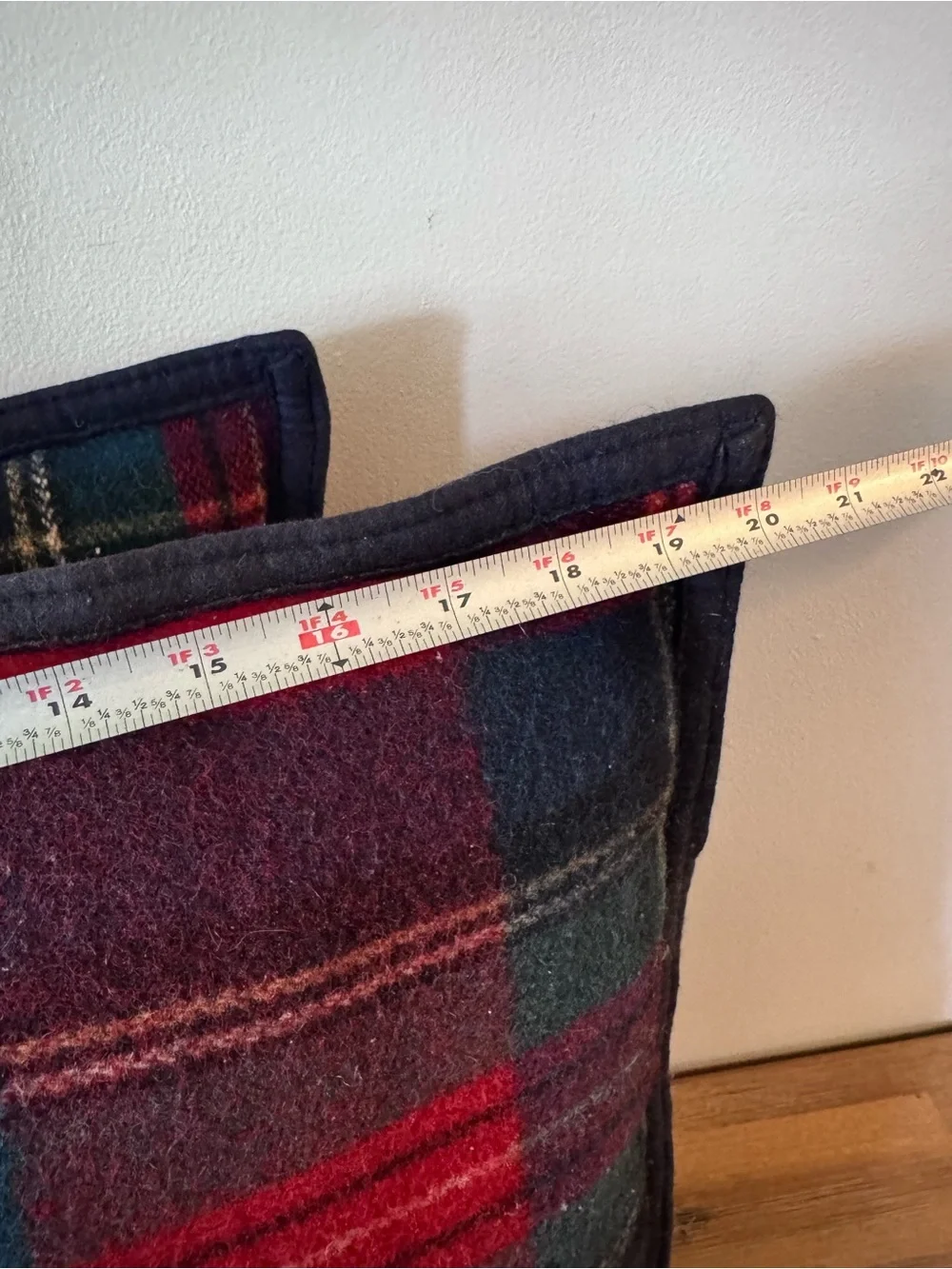 Pendleton 20” Wool Plaid Throw Pillows Set of 2 Red Tartan Cabin Lodge Decor